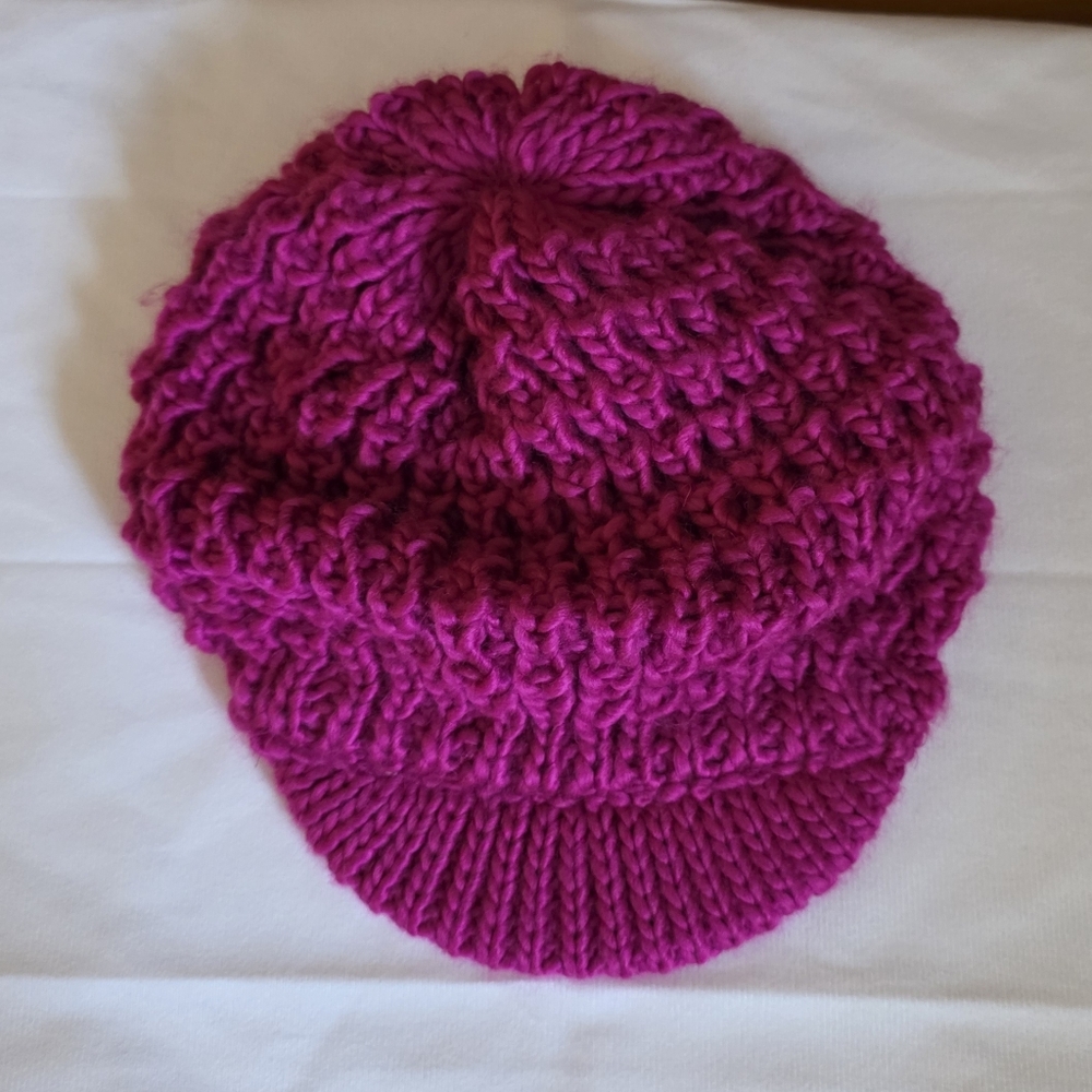 NWT Old Navy Pink Crotchet Knit Cap Hat